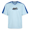 Unisex Football Style Mesh T-Shirt - light blue/dark blue