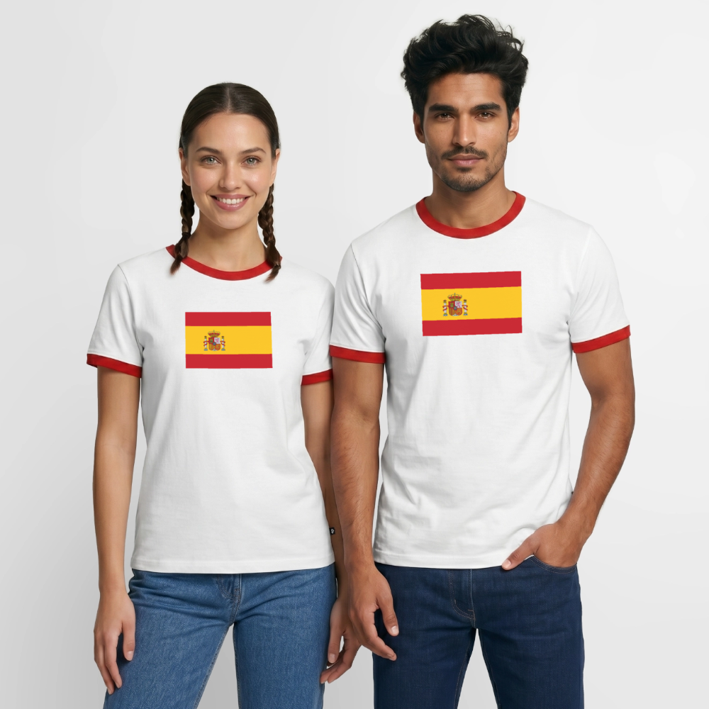 Men's Ringer Shirt - white/red 