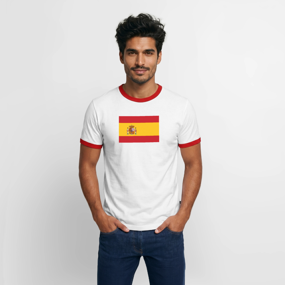 Men's Ringer Shirt - white/red 